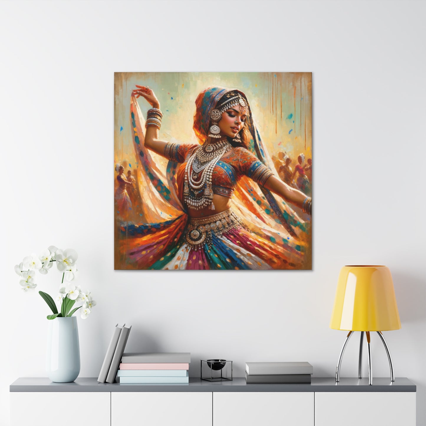 Art Print of Indo-Trinidadian Woman, Oil Finish, West Indian Ethnicity, Cultural, Heritage, Art, Black Woman, Canvas Gallery Wraps