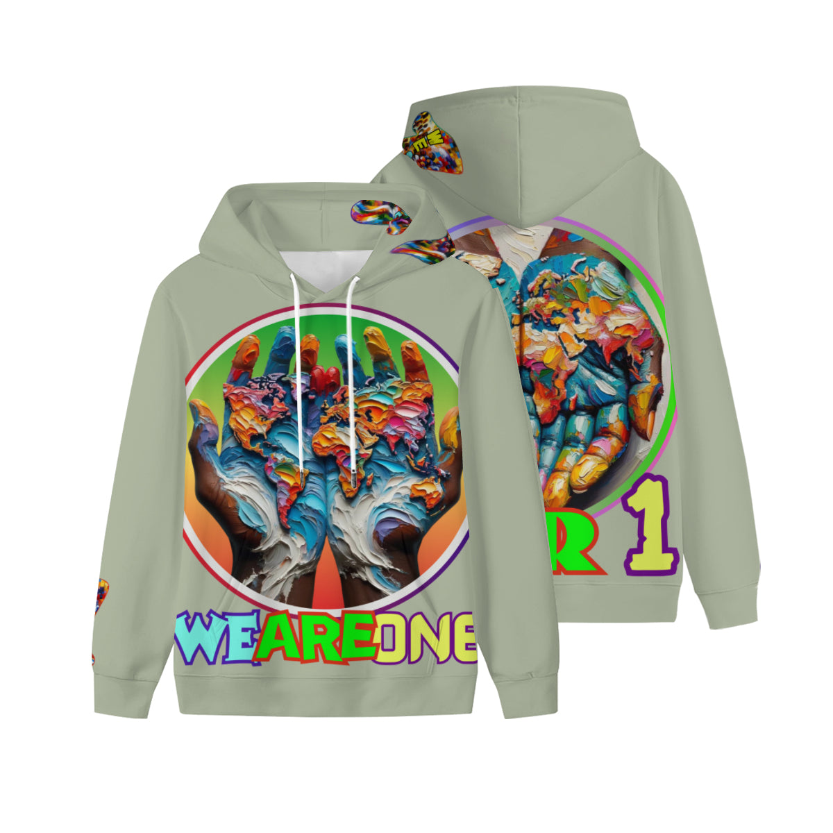 Men’s Plush Fleece Lined Hoodie "We Are One"