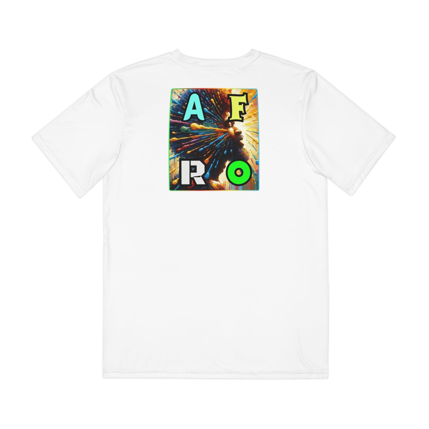 Men's Brushed Polyester Short Sleeve Tee (AOP), "AFRO"