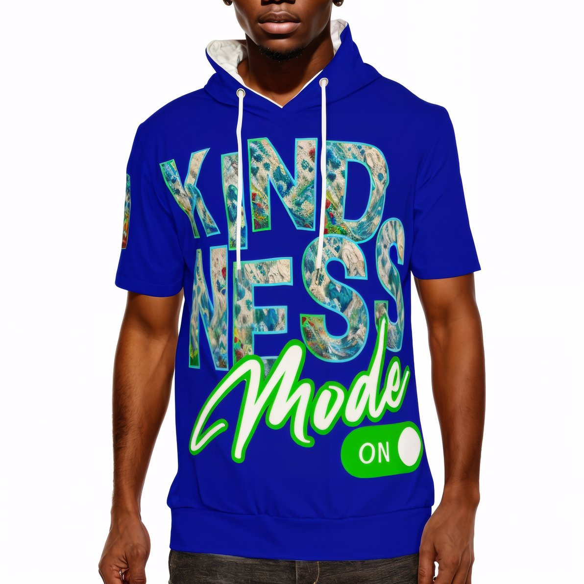 Men’s Cotton Hooded T-Shirt "Kindness Mode: On"