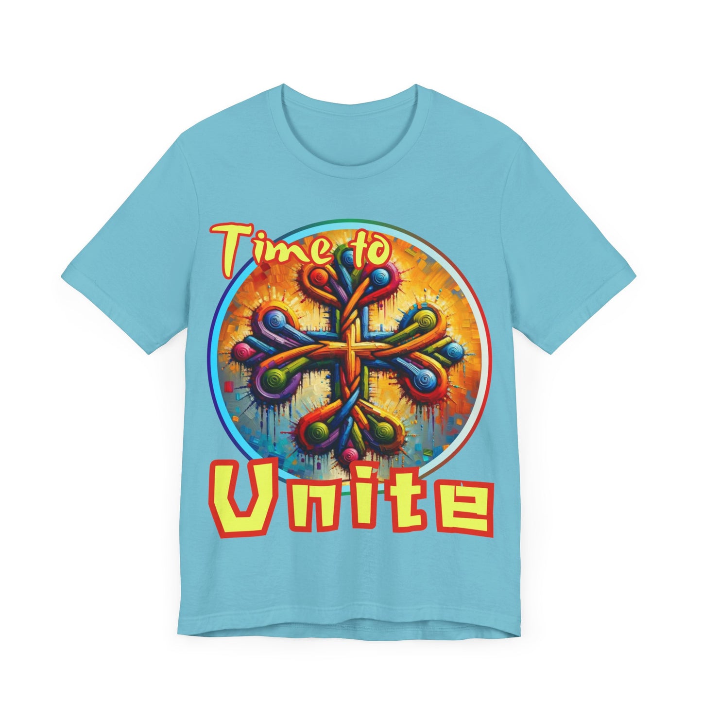 Unisex Jersey Short Sleeve Tee, "Time to Unite" Self-Awareness, Unity, Inclusion, Anti-Racism, One Love, Inclusion, DEI, Diversity