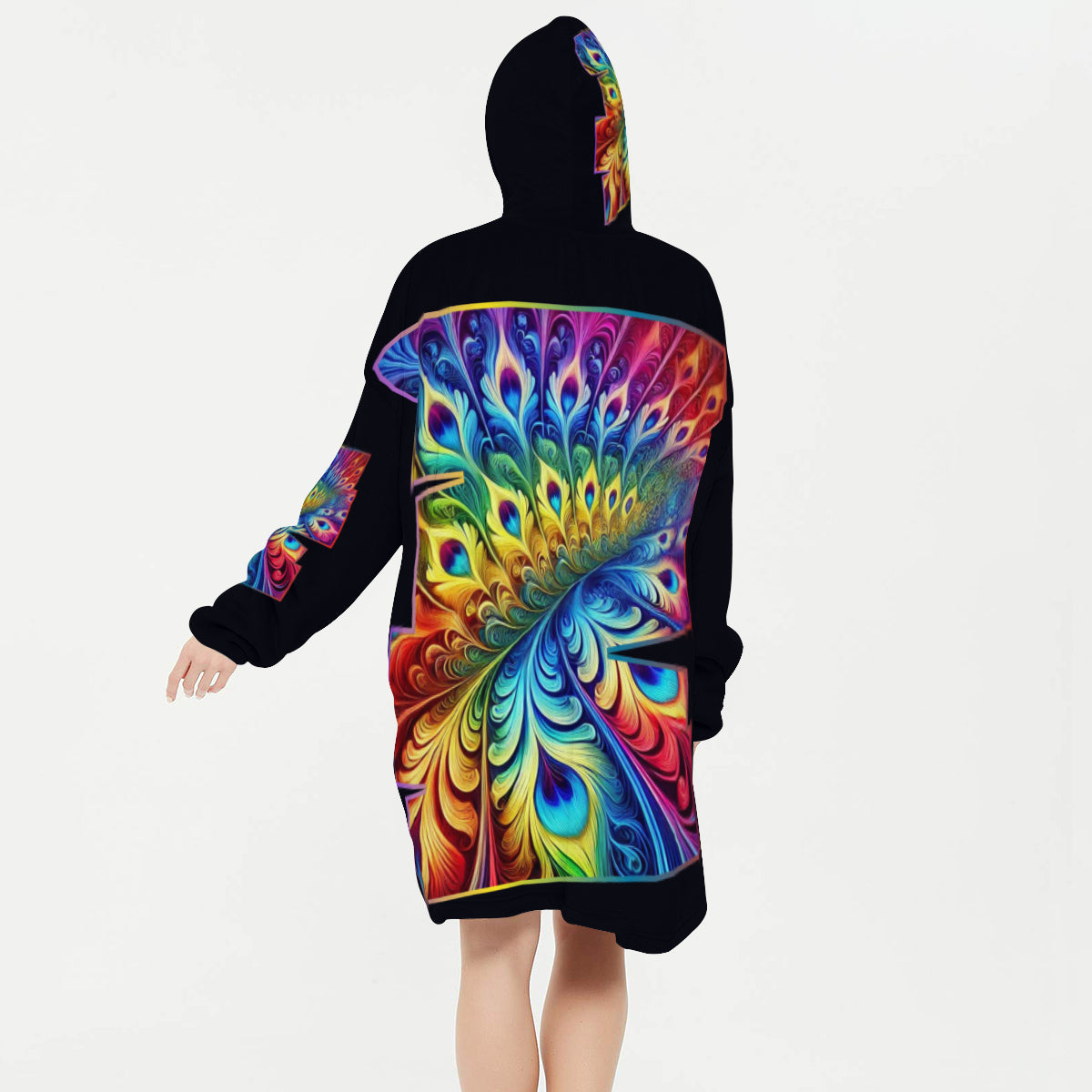 Flannel Sleeper Blanket Hoodie | "Abstract Print"