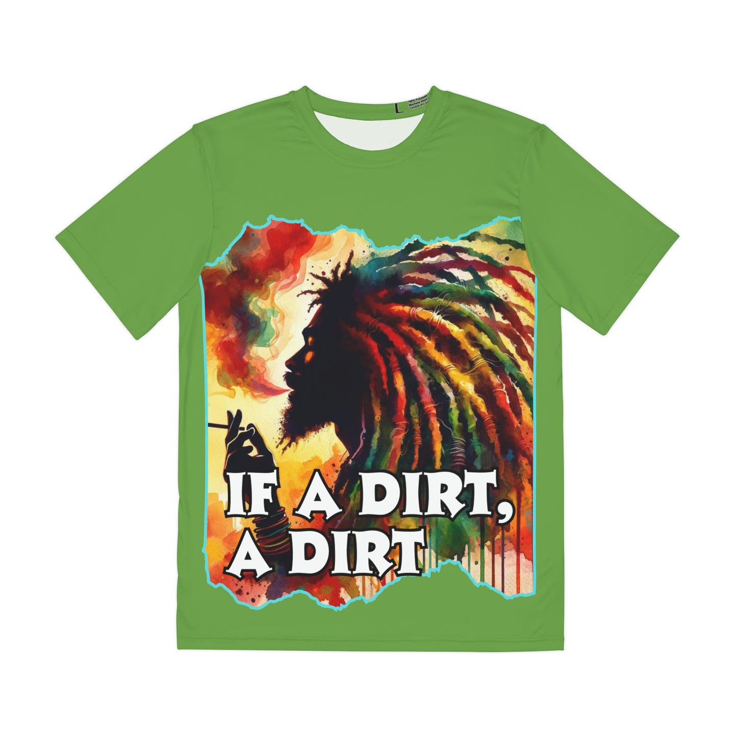 Men's Brushed Polyester Short Sleeve Tee (AOP), "If A Dirt A Dirt"