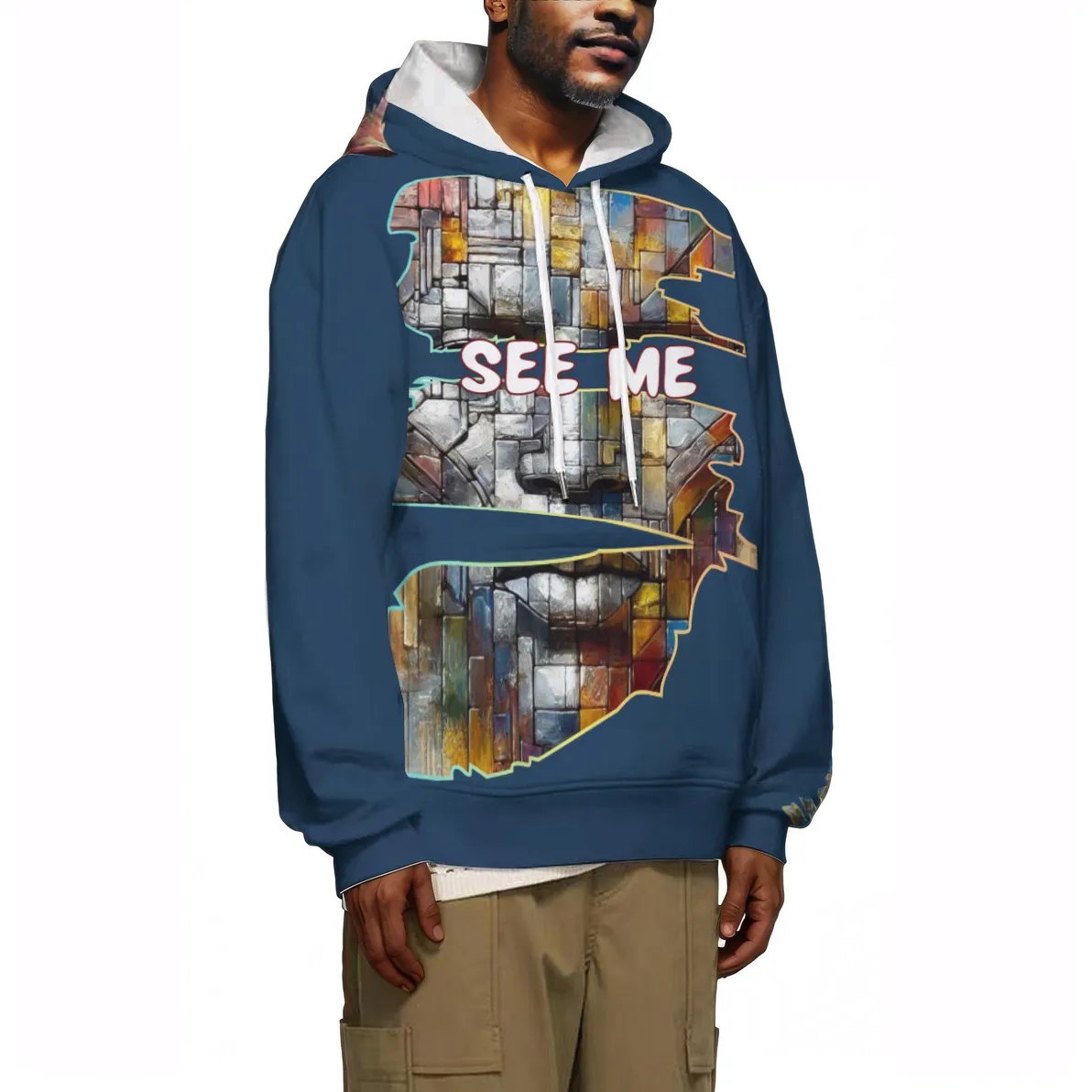 Men's Lightweight Hoodie | 200GSM Air Layer Fabric - "See Me"