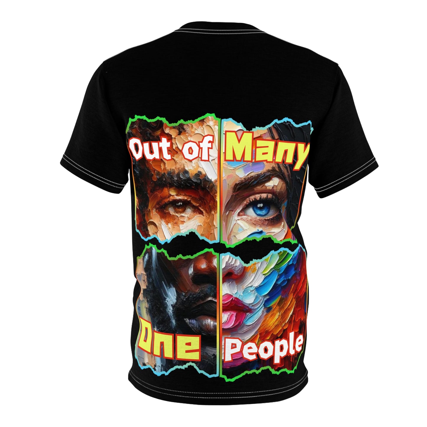 Unisex Cut & Sew Tee (AOP), "Out of Many One People"