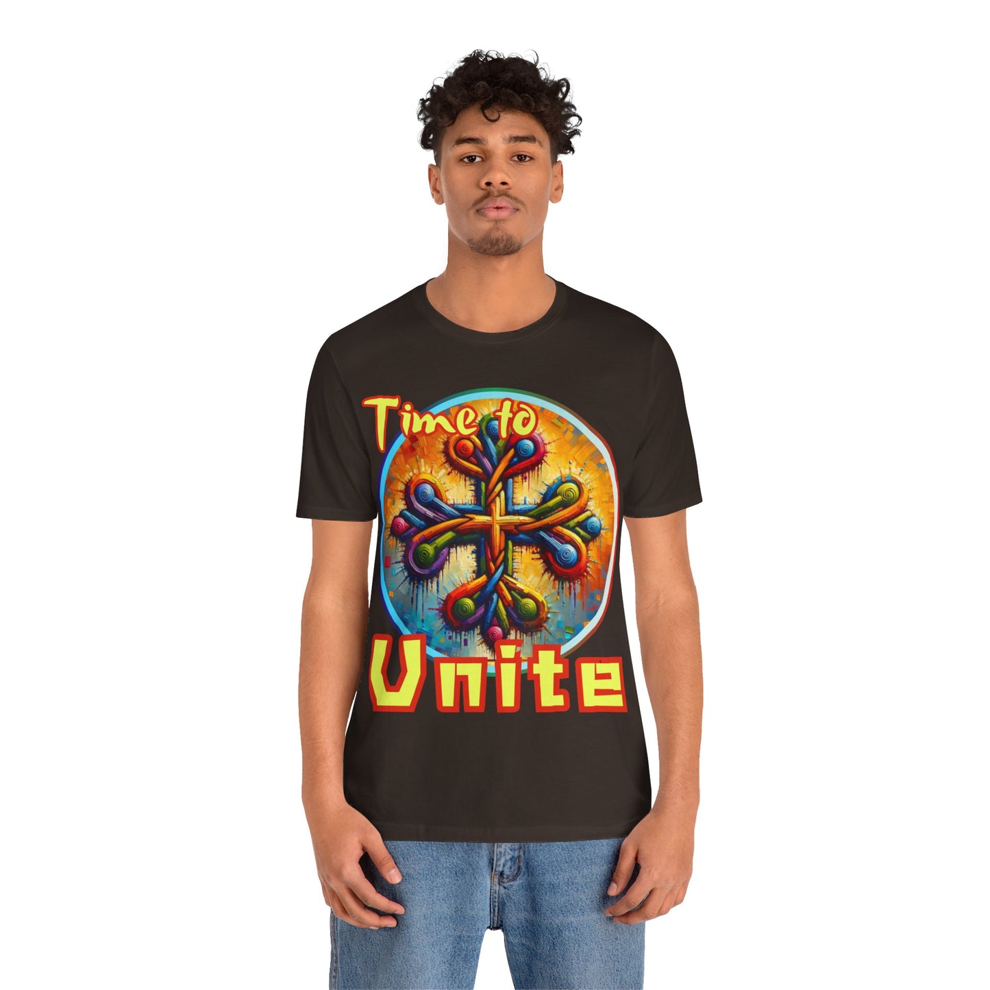 Unisex Jersey Short Sleeve Tee, "Time to Unite" Self-Awareness, Unity, Inclusion, Anti-Racism, One Love, Inclusion, DEI, Diversity