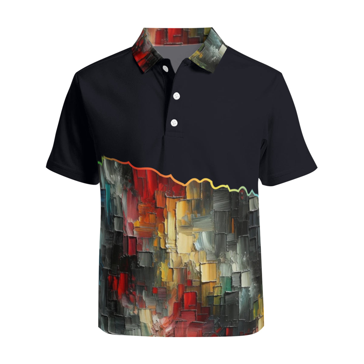 Men's Premium POLO Shirt, "Abstract Print"