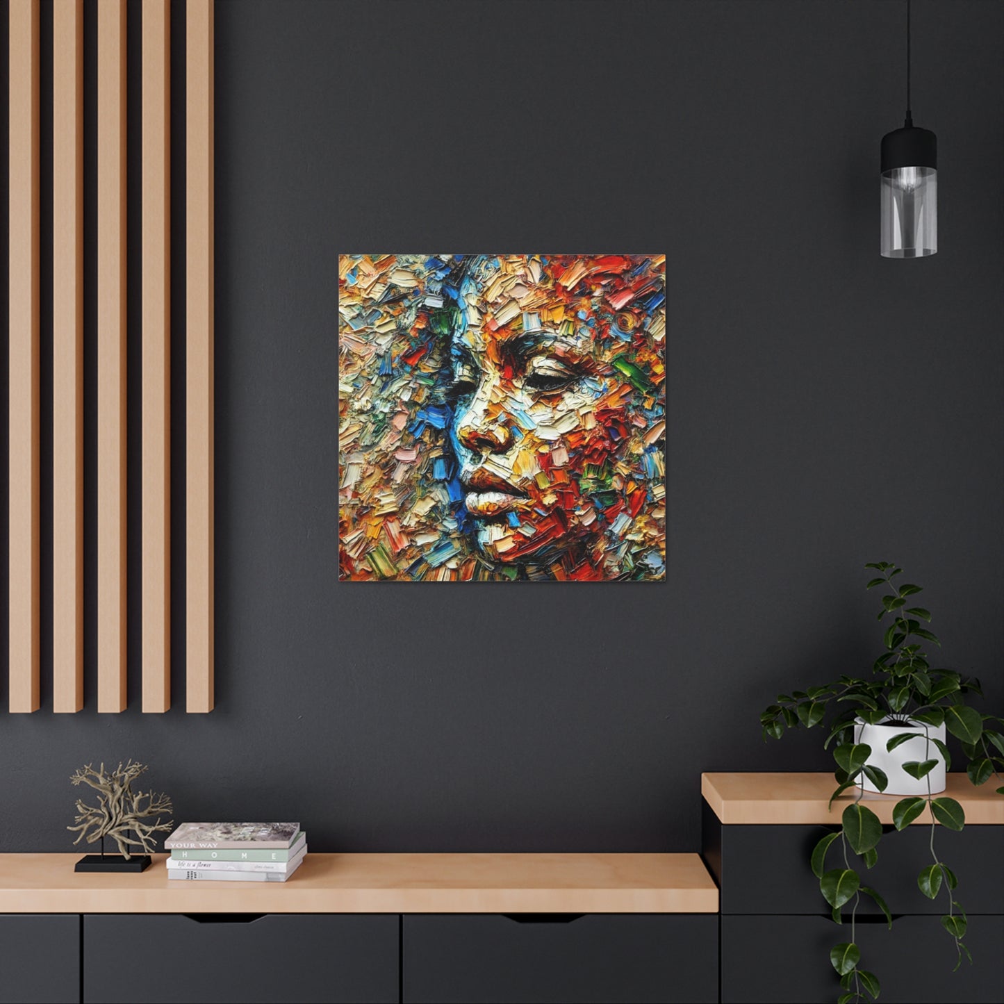 Art Print, African Women "In Abstraction," Black Roots, Oil Finish, Unity, One Love, Abstract, Canvas Gallery Wrap