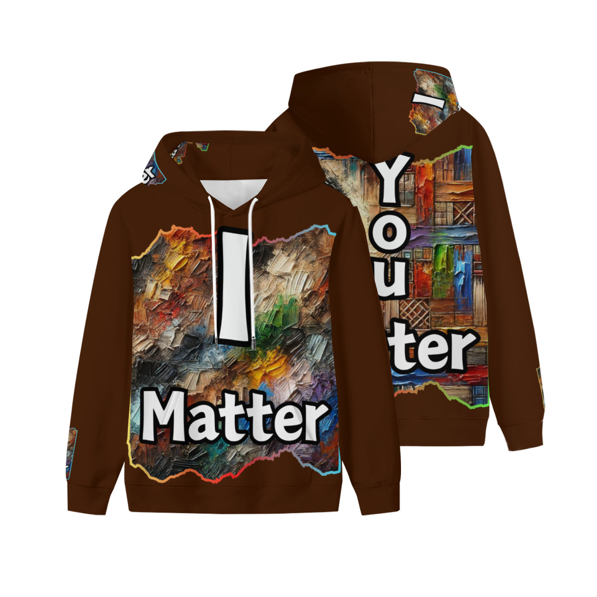 Men’s Plush Fleece Lined Hoodie "I Matter, You Matter"