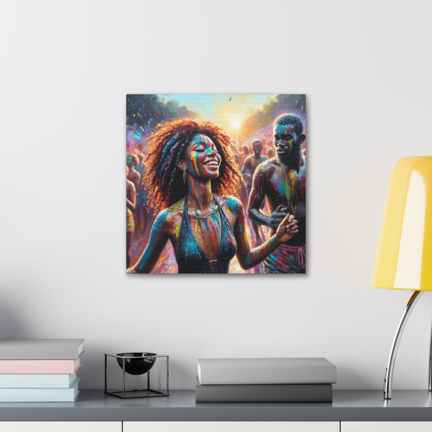 Art Print of Jouvert Morning#3, Afro-Caribbean Woman, Oil Finish, West Indian Ethnicity, Cultural, Heritage, Canvas Gallery Wraps