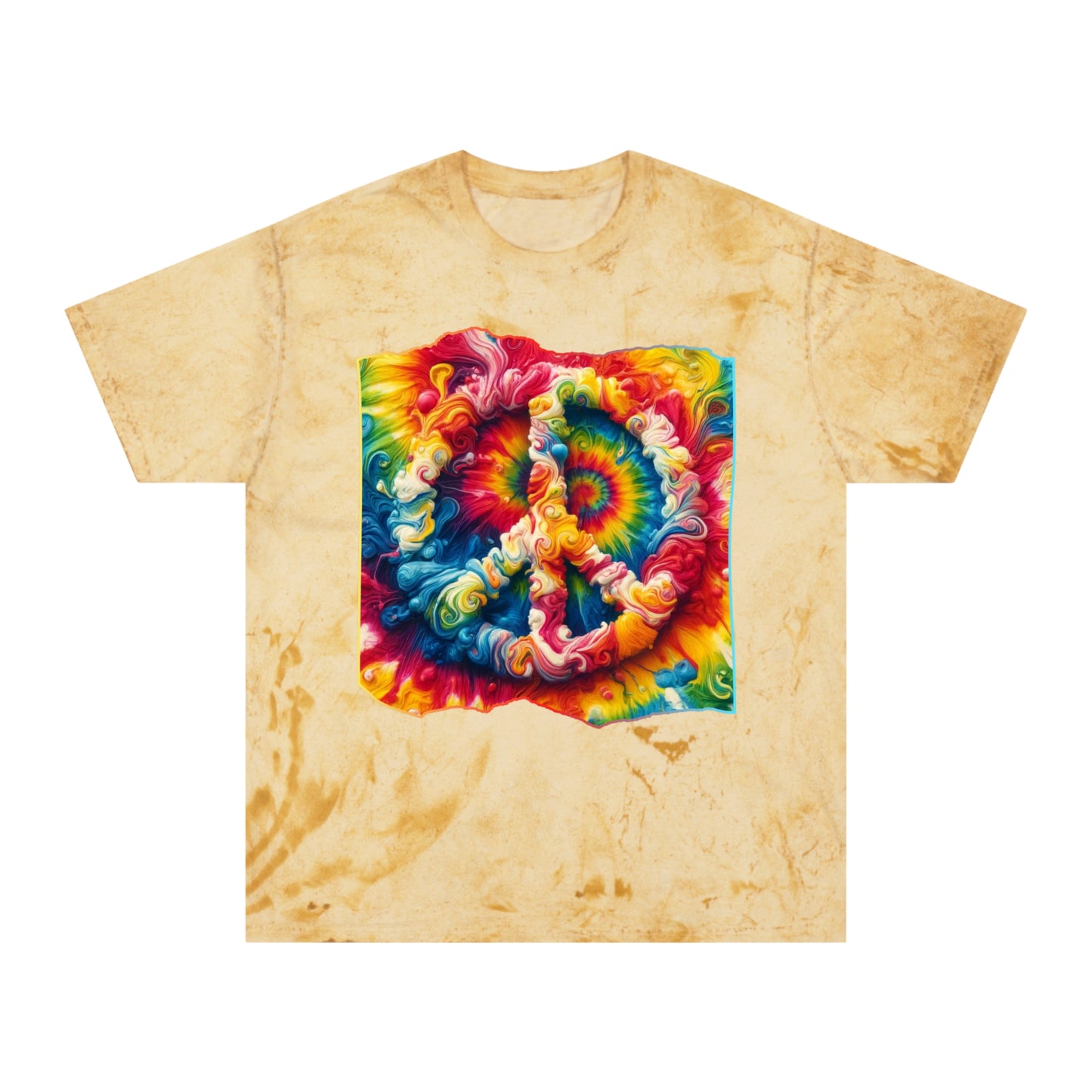 Unisex Color Blast T-Shirt "Peace" One World, Self-Love, Anti-Racism, One Love, Unity, Inclusion, Diversity, Immigrant Outsiders, Cultural Identity, Black Excellence Empowerment Inspiration, FashionWithPurpose, ConsciousClothing