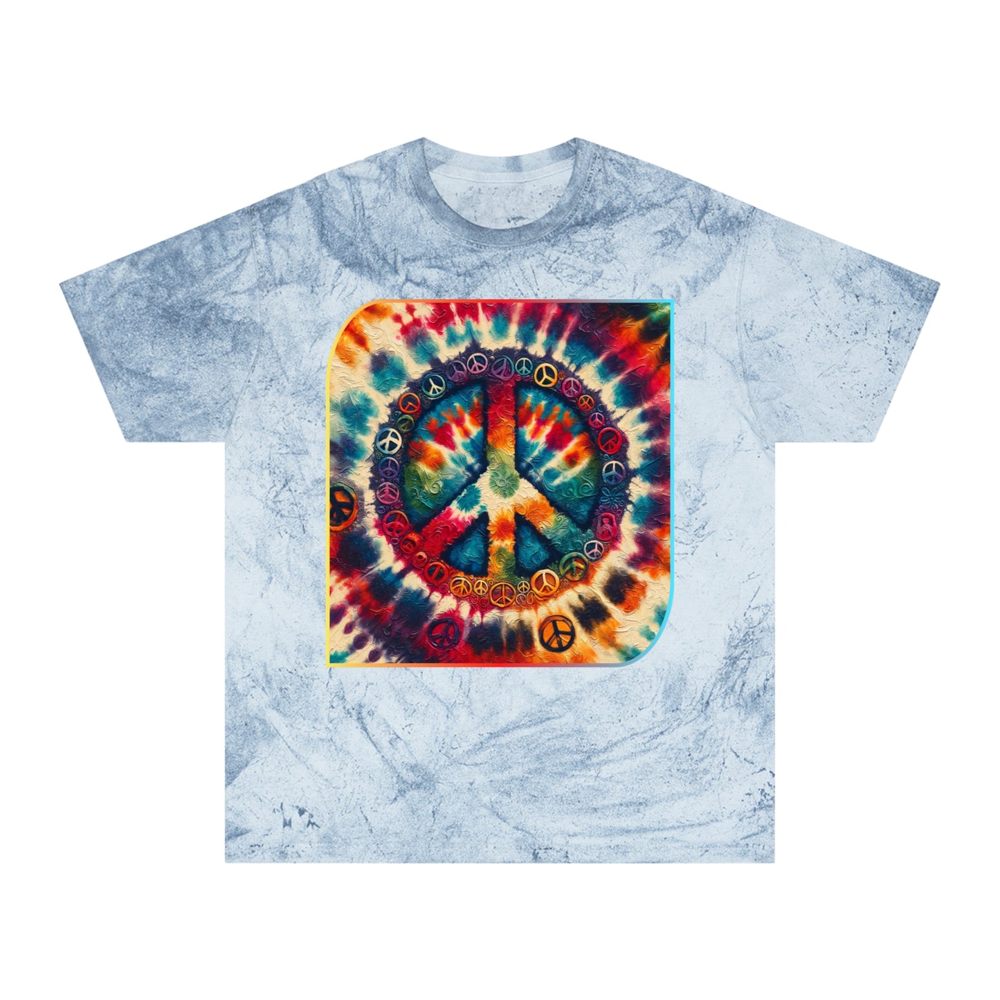 Unisex Color Blast T-Shirt "Peace" One World, Self-Love, Anti-Racism, One Love, Unity, Inclusion, Diversity, Immigrant Outsiders, Cultural Identity, Black Excellence Empowerment Inspiration, FashionWithPurpose, ConsciousClothing, CulturalExpression