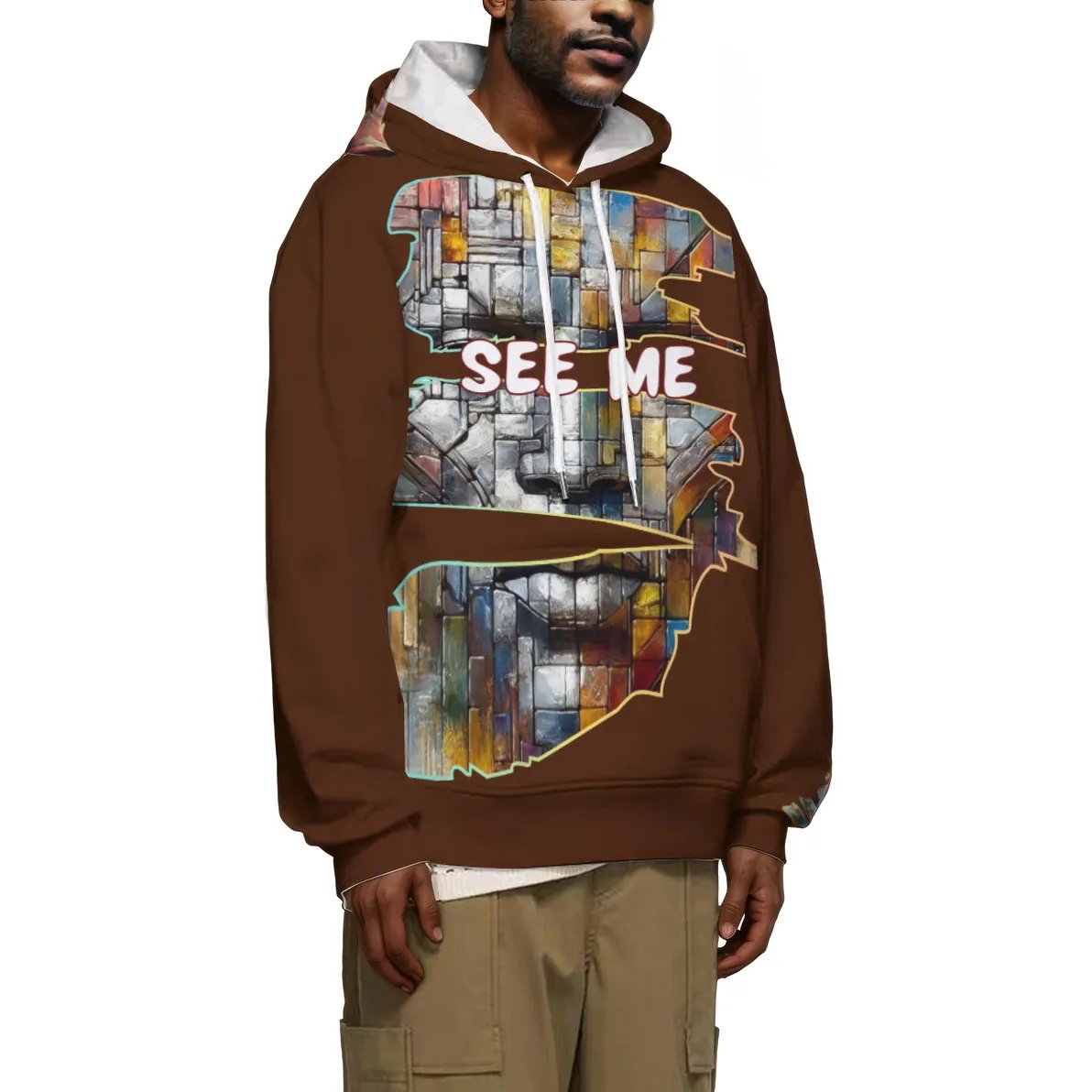 Men's Lightweight Hoodie | 200GSM Air Layer Fabric - "See Me"