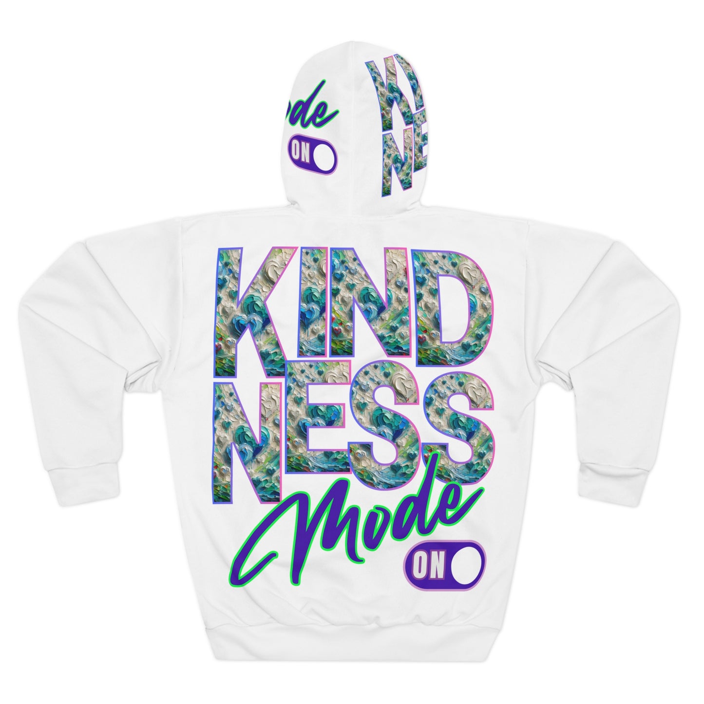 Unisex Pullover Hoodie (AOP) "Kindness Mode On"