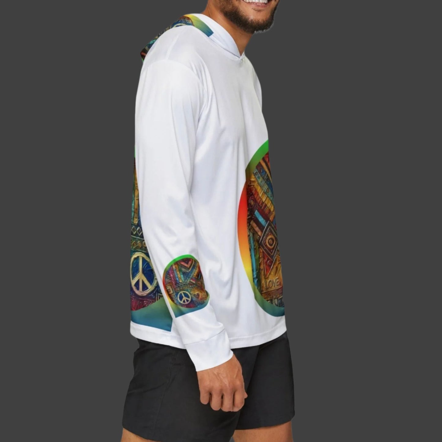 Men's Sports Warmup Hoodie (African Abstract Print)