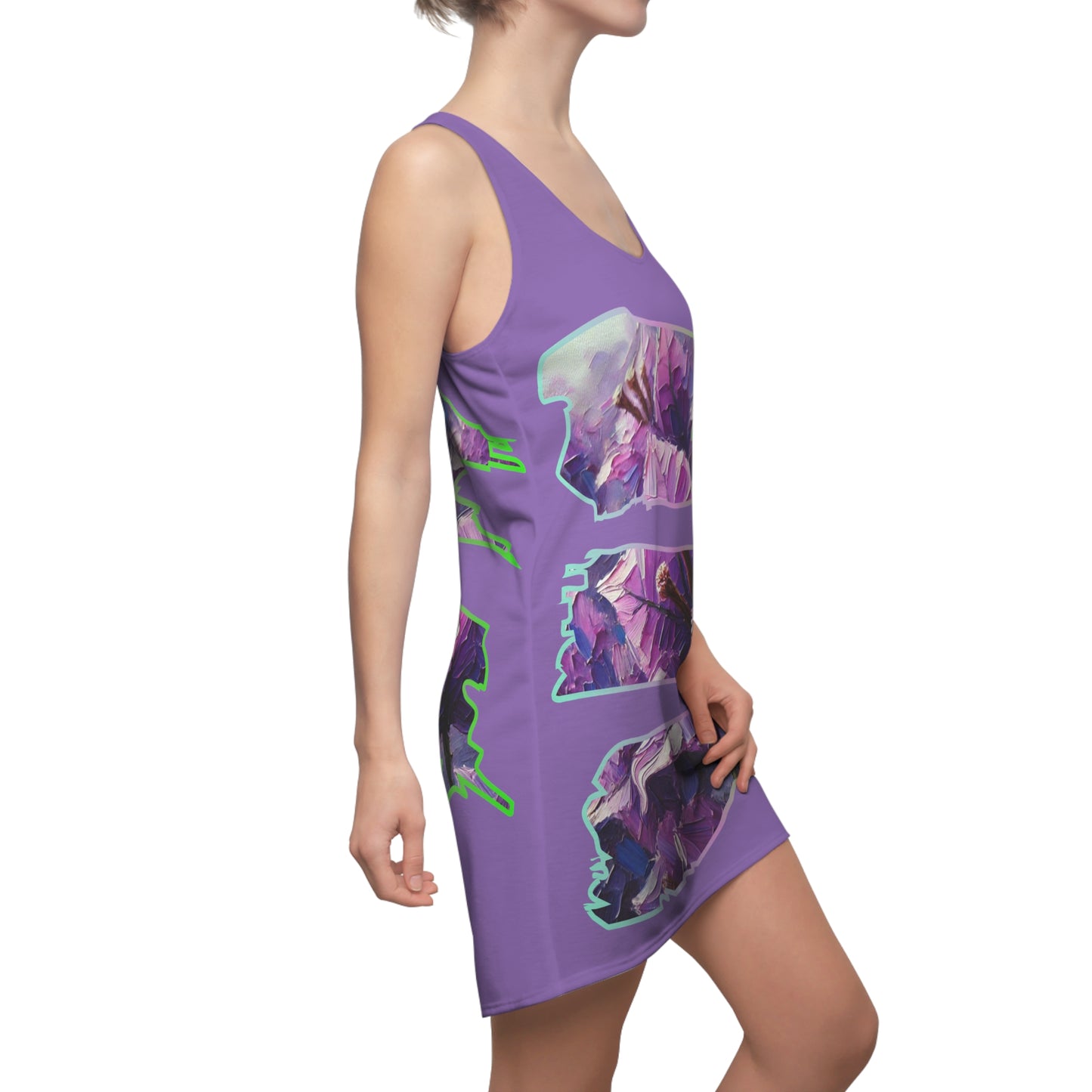 Women's Cut & Sew Racerback Dress (AOP) Floral Print