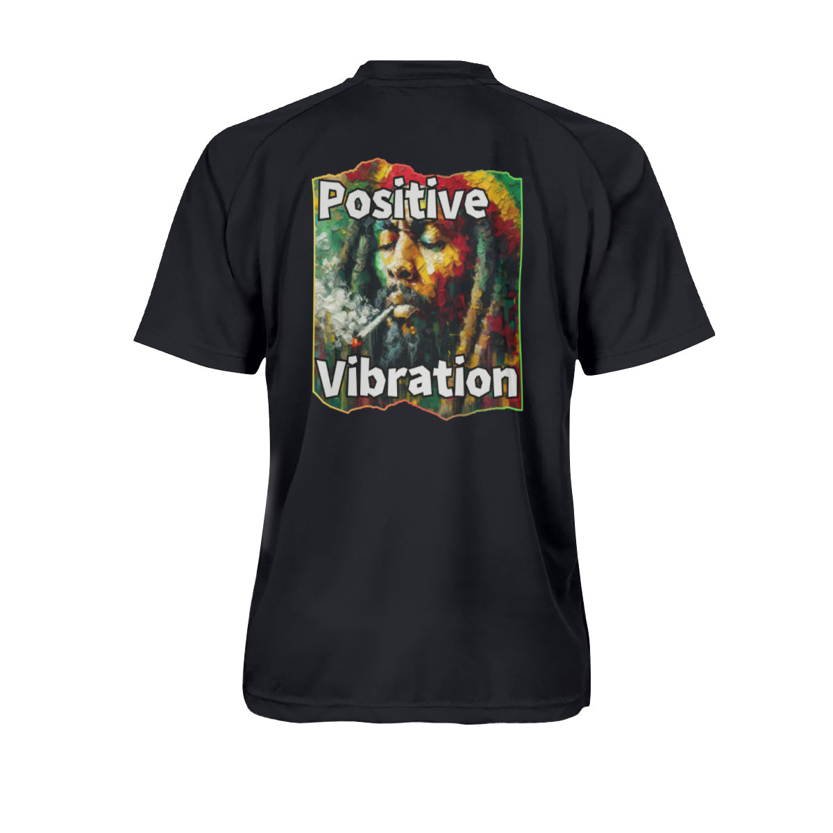 Men's V-Neck Polyester T-Shirt "Positive Vibration"