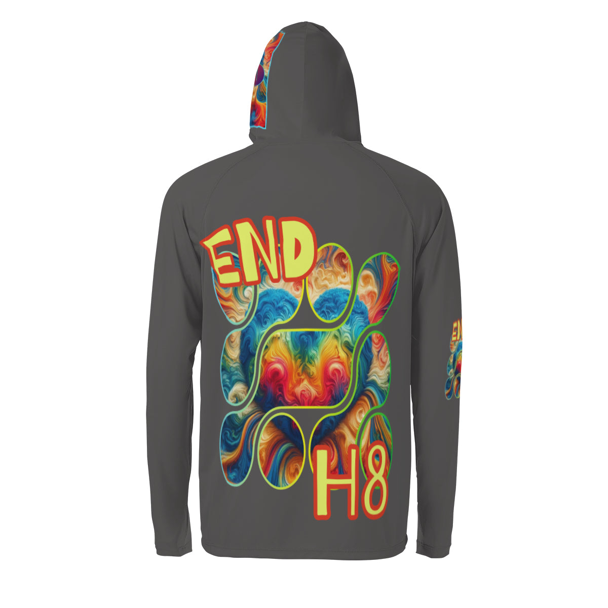 Men's Sun Protection Long Sleeve Hoodie | "Divided=Zero; End H8"