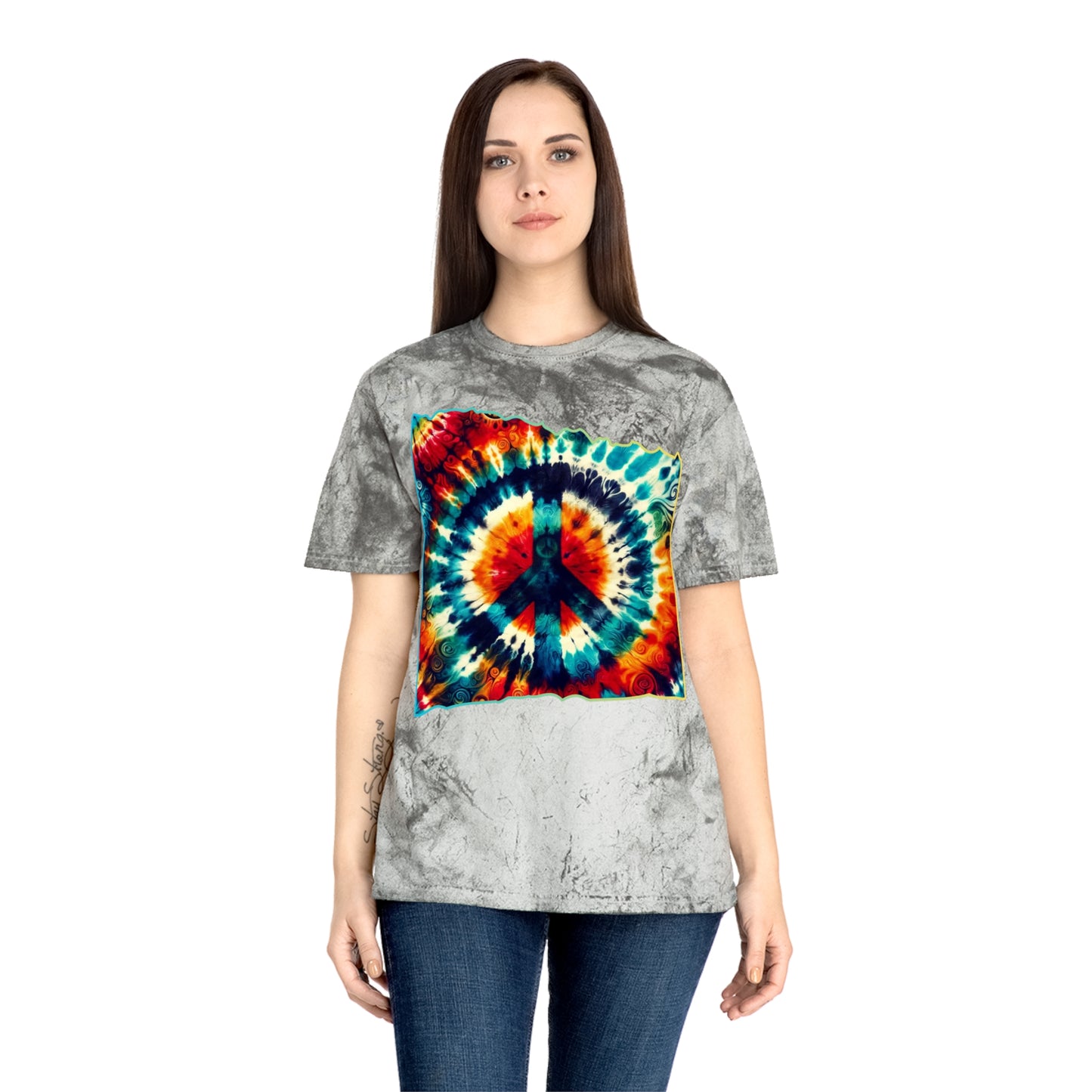 Unisex Color Blast T-Shirt "Peace" One World, Self-Love, Anti-Racism, One Love, Unity, Inclusion, Diversity, Immigrant Outsiders, Cultural Identity, Black Excellence Empowerment Inspiration, FashionWithPurpose, ConsciousClothing