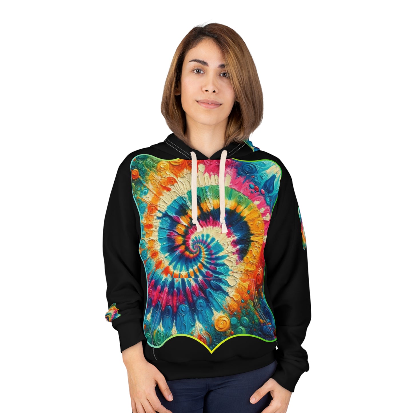 Unisex Pullover Hoodie (AOP) "Tie-Dye Print"