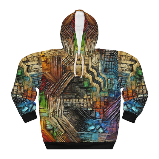 Unisex Pullover Hoodie (AOP) Abstract/Afrocentric/Tie-Dye