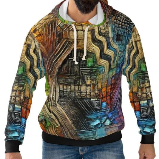 Unisex Pullover Hoodie (AOP) Abstract/Afrocentric/Tie-Dye