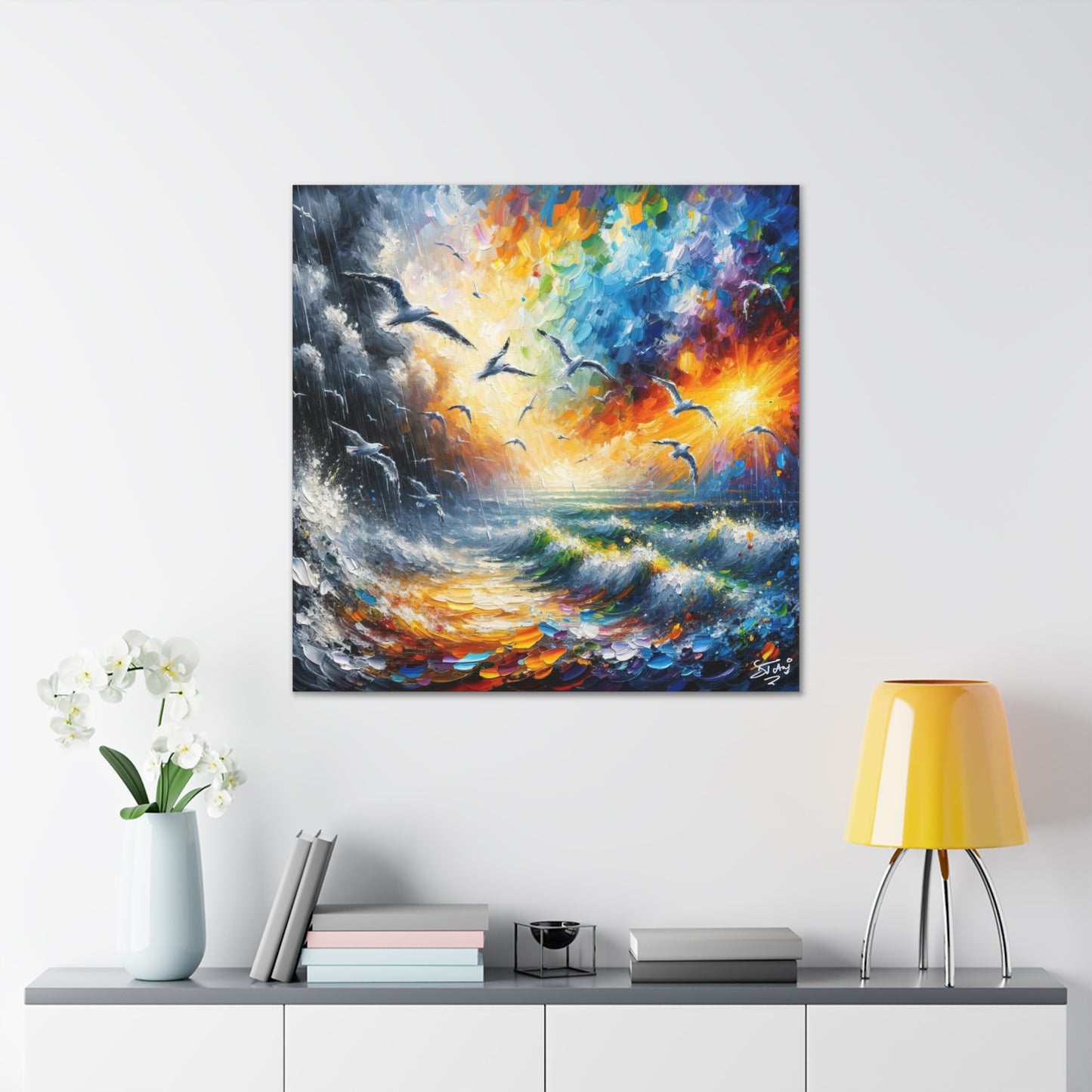 Art Print of Caribbean Storm, West Indian Art, Canvas Gallery Wraps