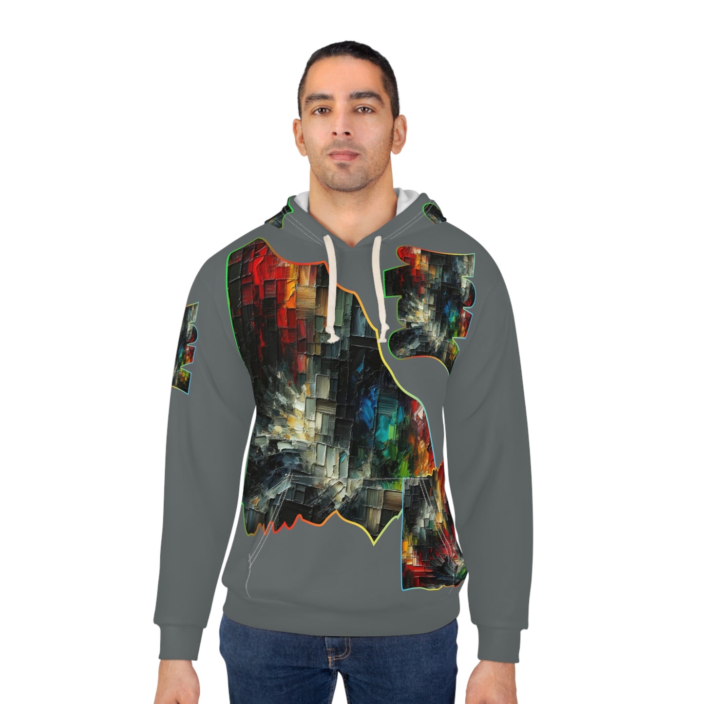 Unisex Pullover Hoodie (AOP) "Abstract Prints"