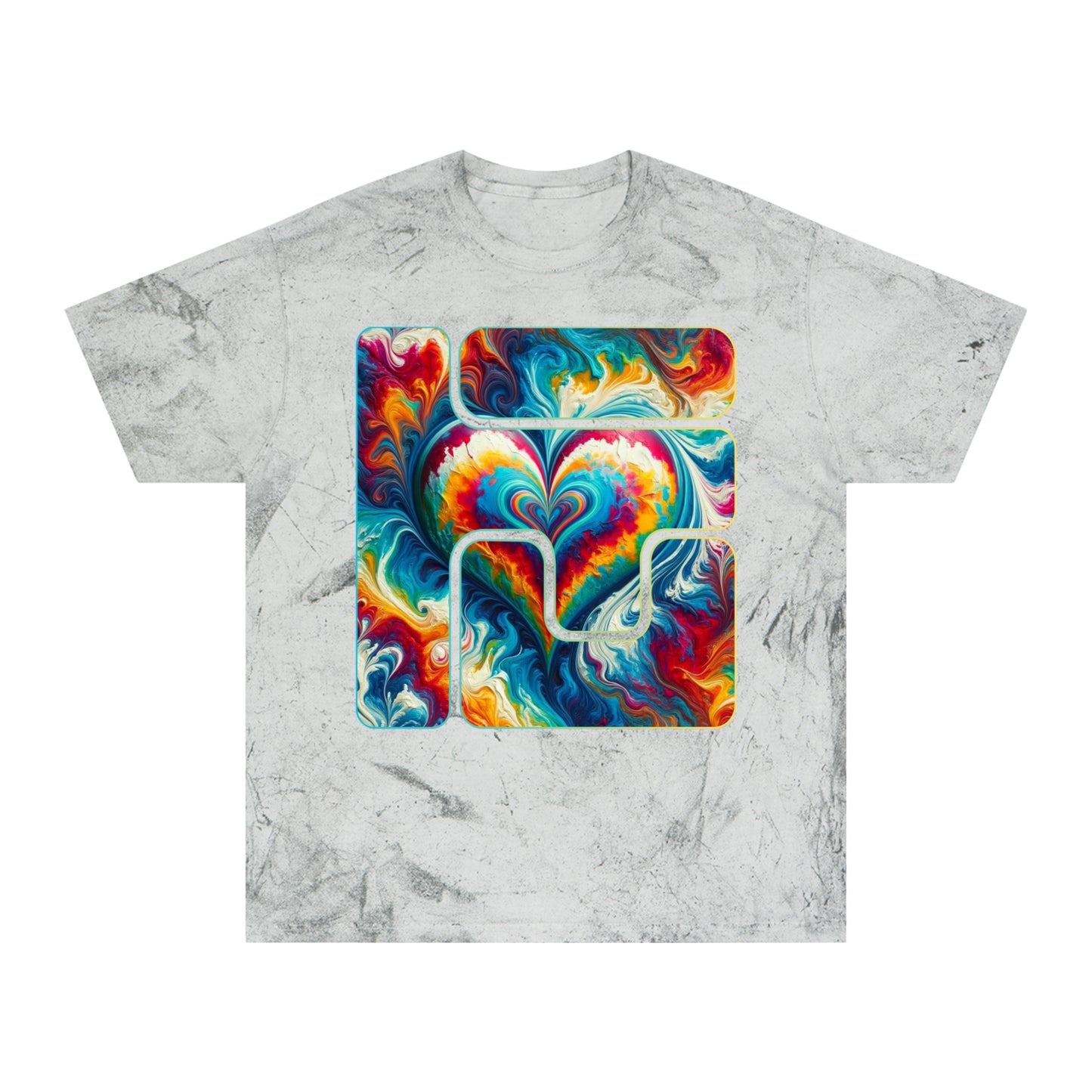 Unisex Color Blast T-Shirt "Love" One World, Self-Love, Anti-Racism, One Love, Unity, Inclusion, Diversity, Immigrant Outsiders, Cultural Identity, Black Excellence Empowerment Inspiration, FashionWithPurpose, ConsciousClothing