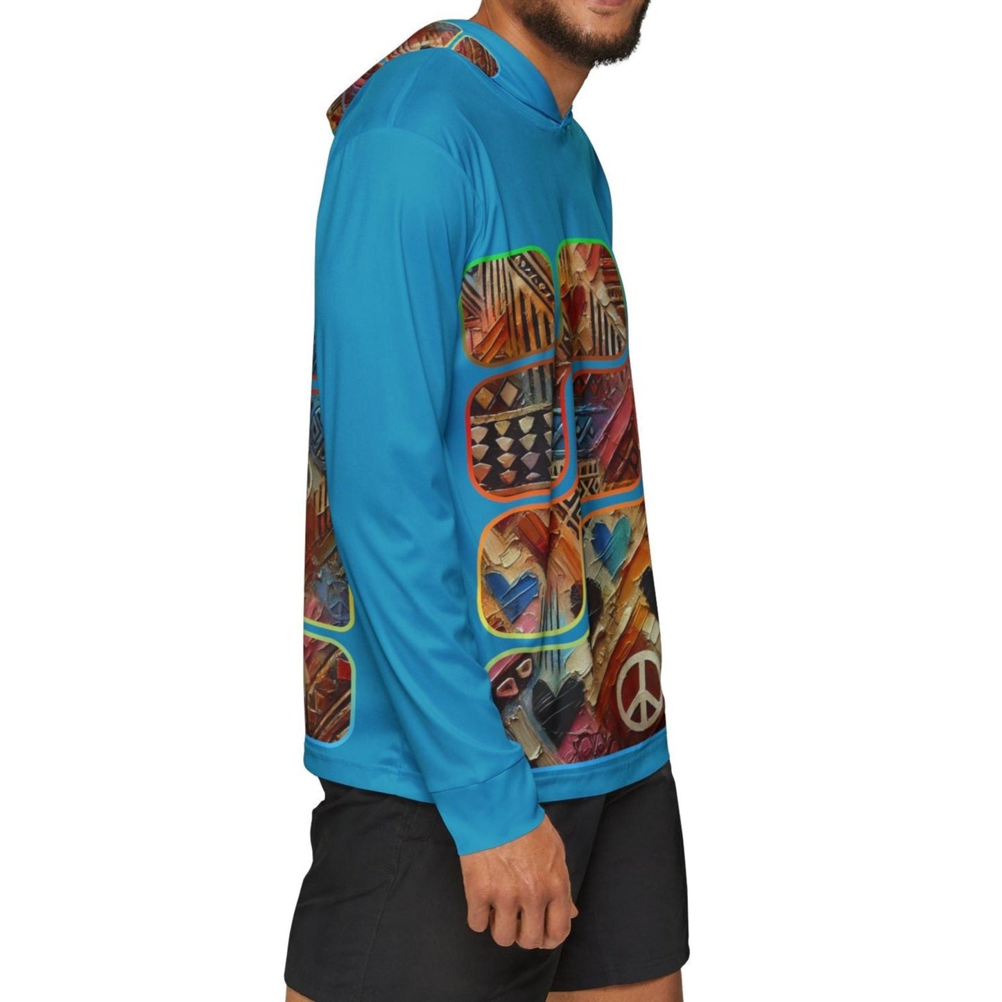 Men's Sports Warmup Hoodie "African Abstract Print"