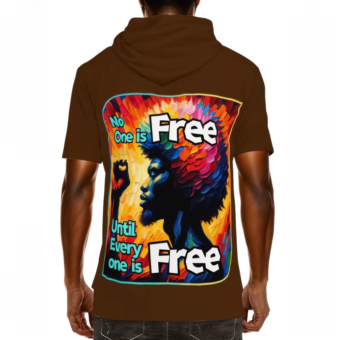 Men’s Cotton Hooded T-Shirt "The Function Of Freedom"