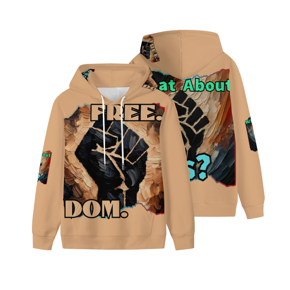 Men’s Plush Fleece Lined Hoodie "Freedom"