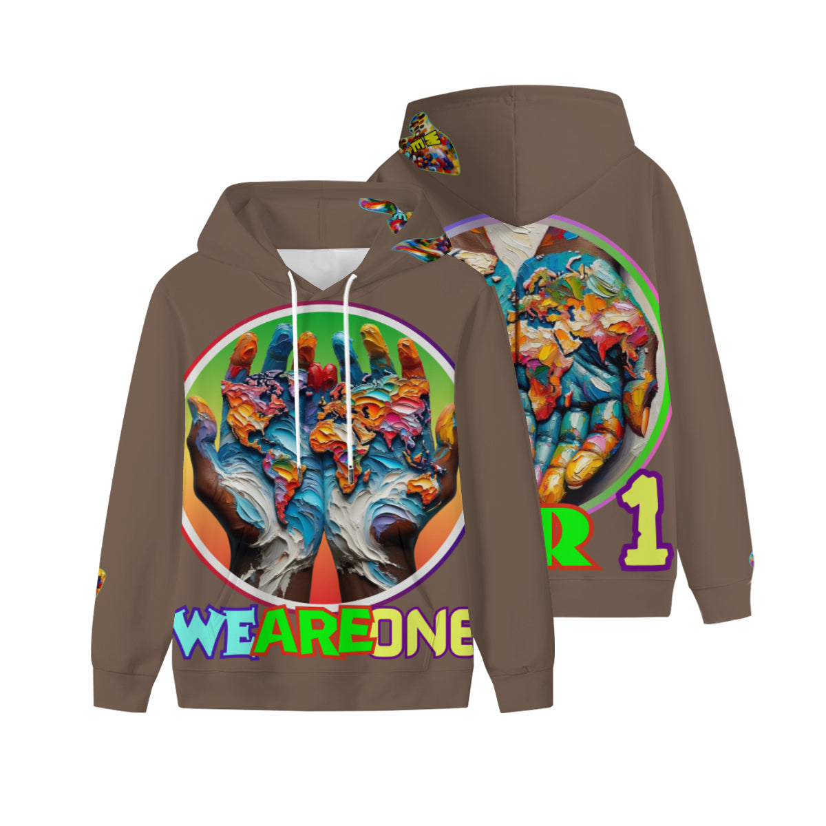 Men’s Plush Fleece Lined Hoodie "We Are One"