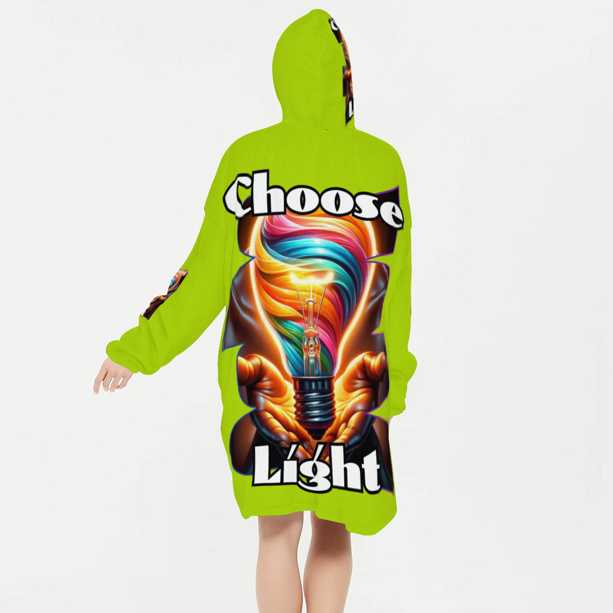 Flannel Sleeper Blanket Hoodie | "Choose Light"