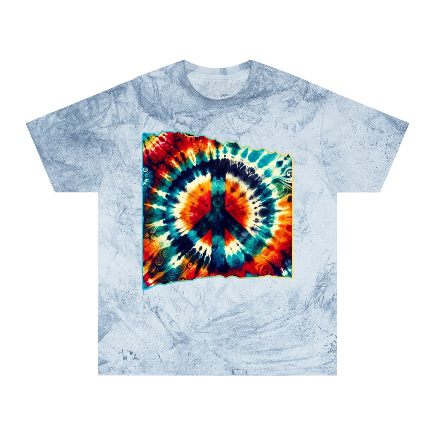 Unisex Color Blast T-Shirt "Peace" One World, Self-Love, Anti-Racism, One Love, Unity, Inclusion, Diversity, Immigrant Outsiders, Cultural Identity, Black Excellence Empowerment Inspiration, FashionWithPurpose, ConsciousClothing