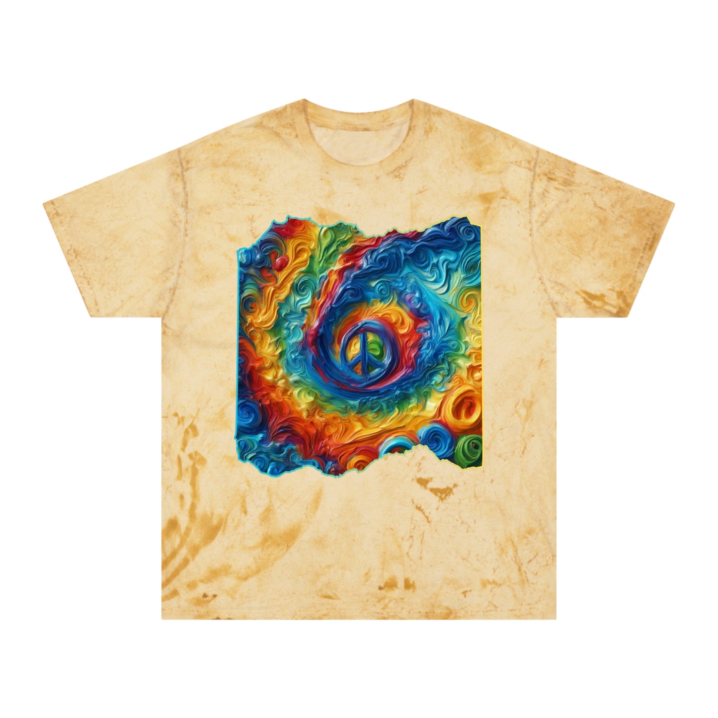 Unisex Color Blast T-Shirt "Peace" One World, Self-Love, Anti-Racism, One Love, Unity, Inclusion, Diversity, Immigrant Outsiders, Cultural Identity, Black Excellence Empowerment, Inspiration