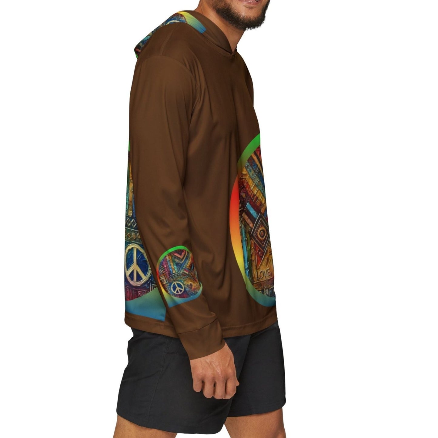 Men's Sports Warmup Hoodie (African Abstract Print)