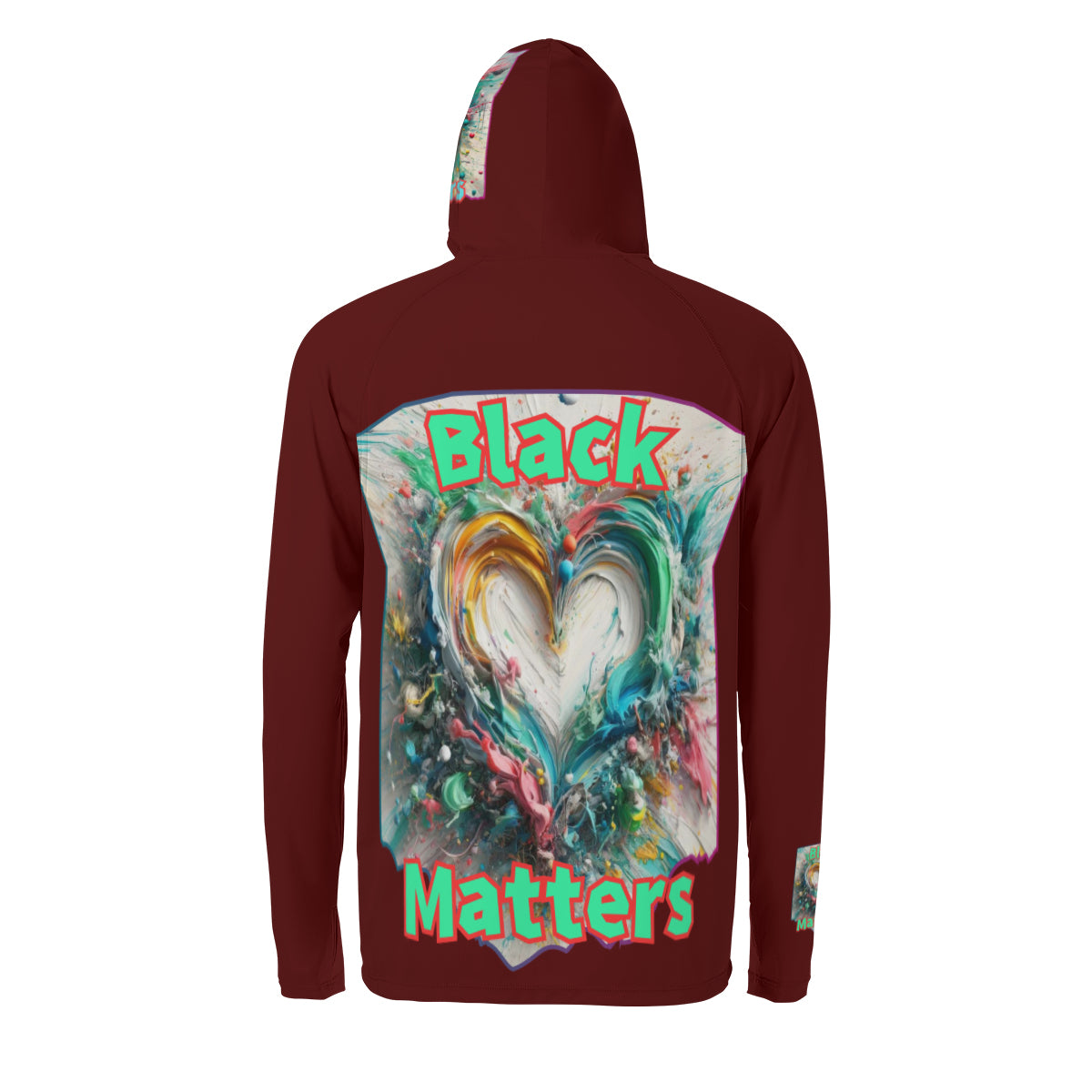 Men's Sun Protection Long Sleeve Hoodie | "Black Love Matters"