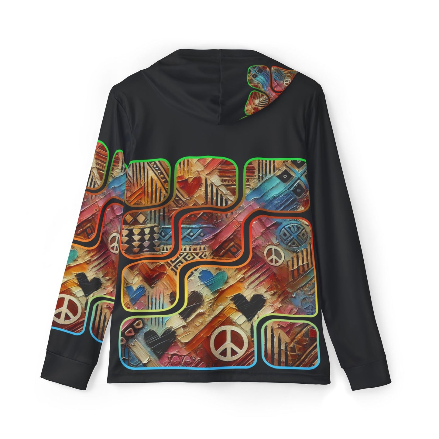 Men's Sports Warmup Hoodie "African Abstract Print"