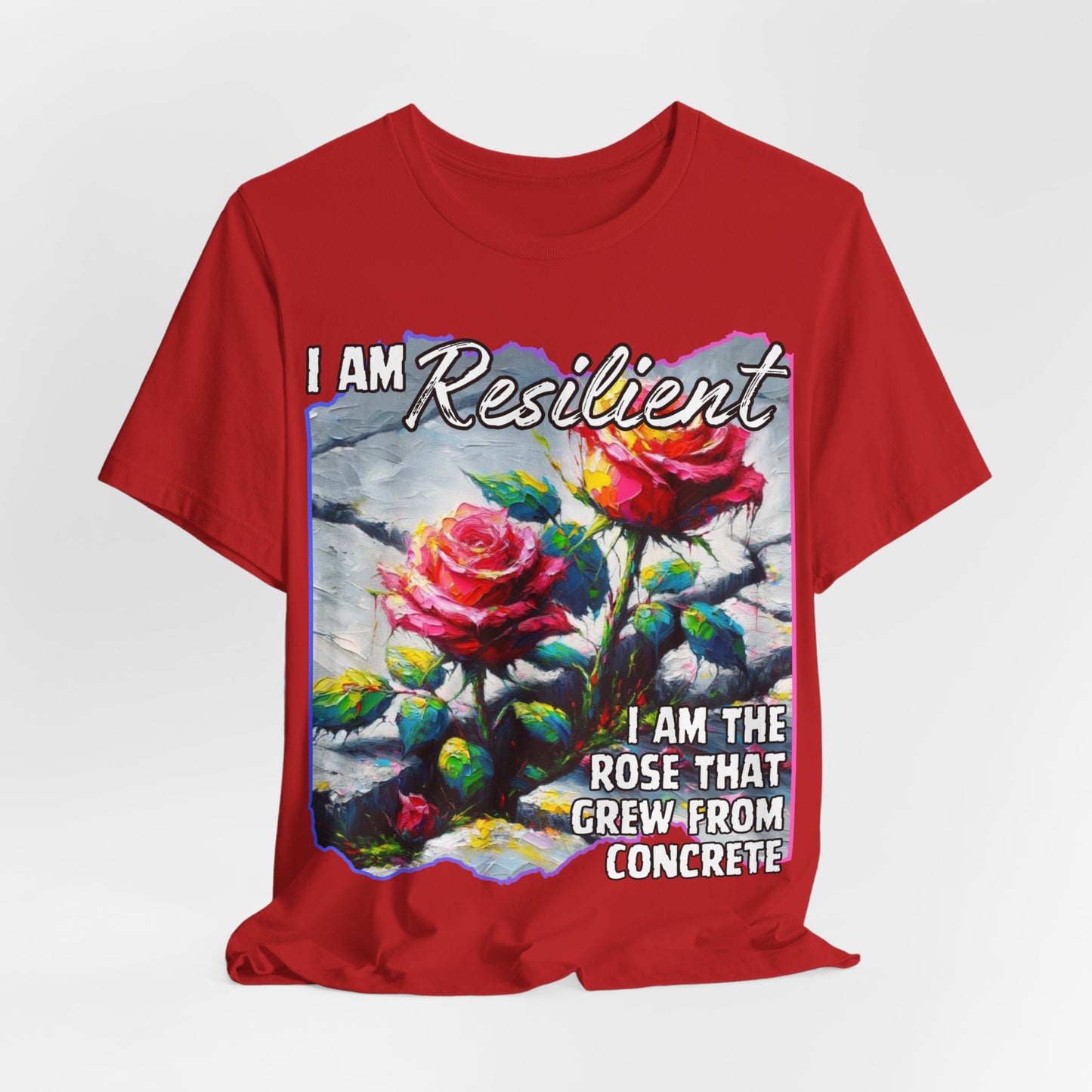 Unisex Jersey Short Sleeve Tee, "I Am Resilient" Mental Wellness, Stress Relief, Self-Awareness, Unity, Inclusion, Anti-Racism, One Love, Inclusion, DEI, Diversity