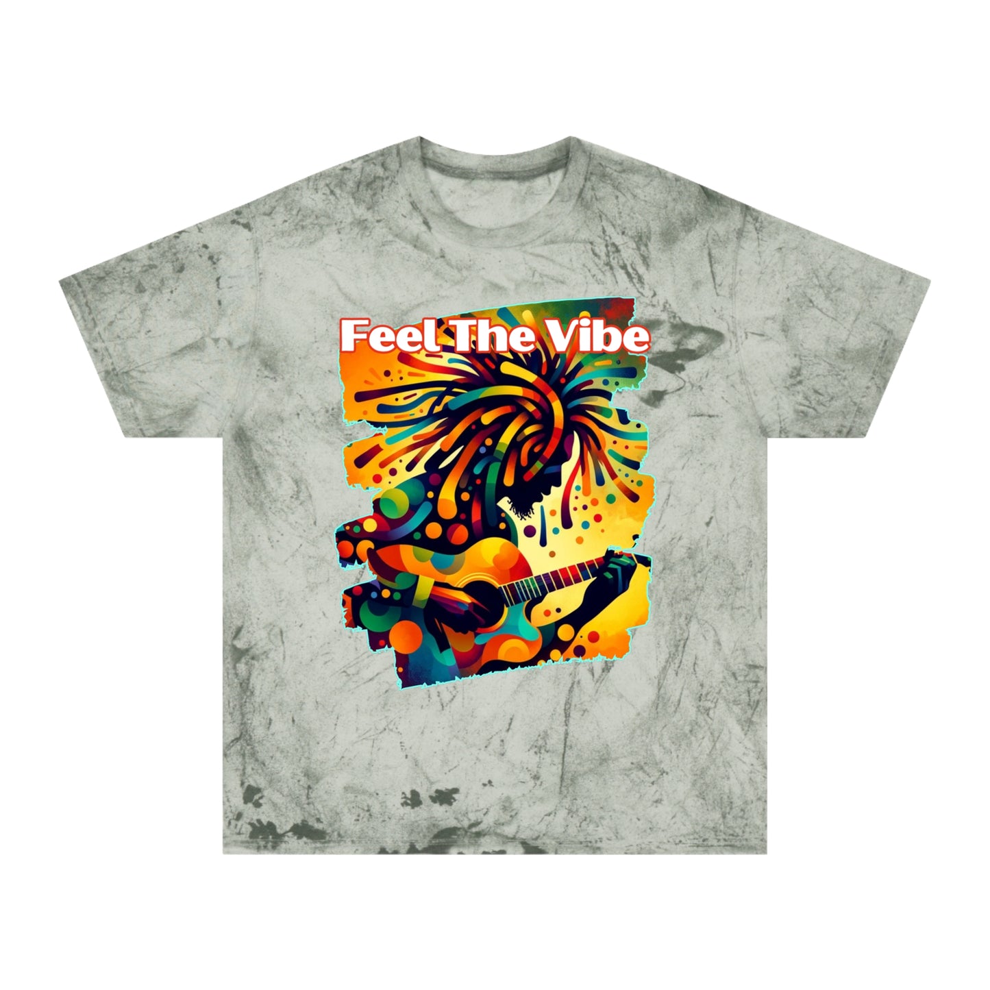 Unisex Color Blast T-Shirt "Feel The Vibe" One World, Self-Love, Anti-Racism, One Love, Unity, Inclusion, Diversity, Immigrant Outsiders, Cultural Identity, Black Excellence Empowerment Inspiration, FashionWithPurpose, ConsciousClothing, Caribbean Culture