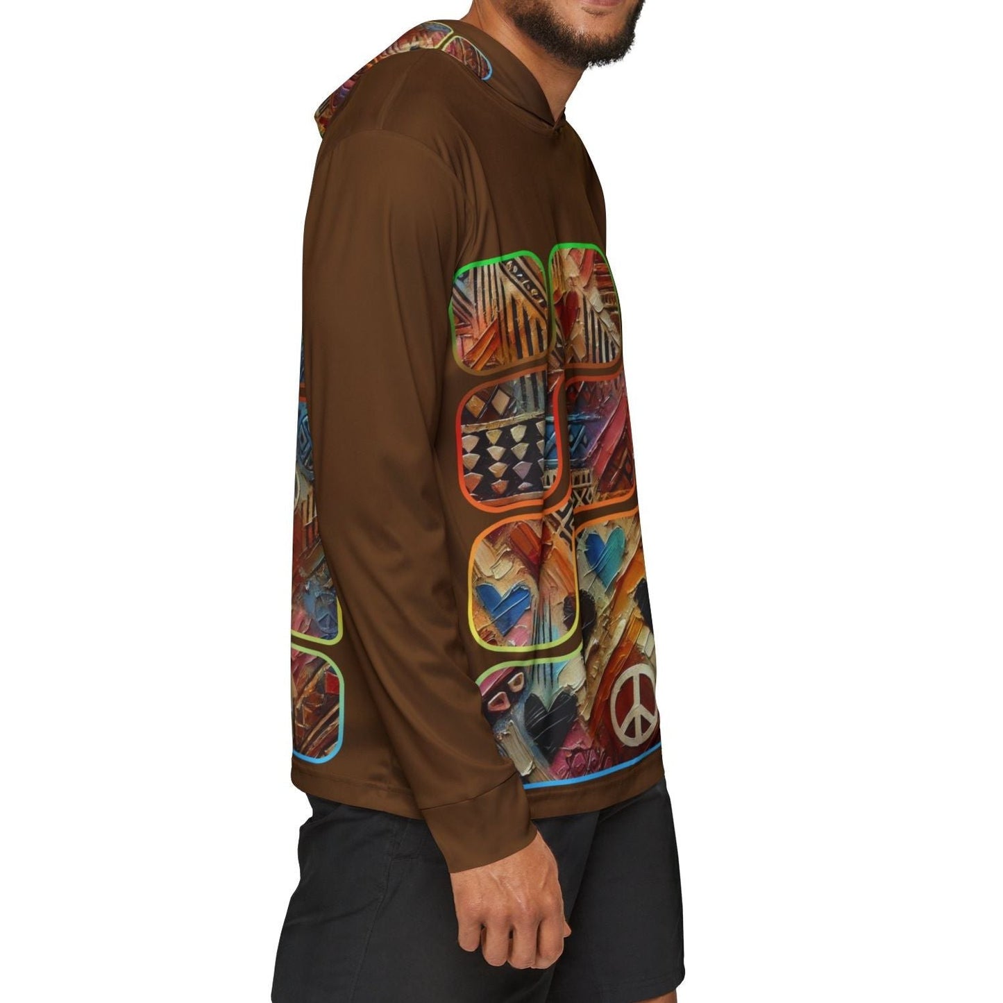 Men's Sports Warmup Hoodie "African Abstract Print"