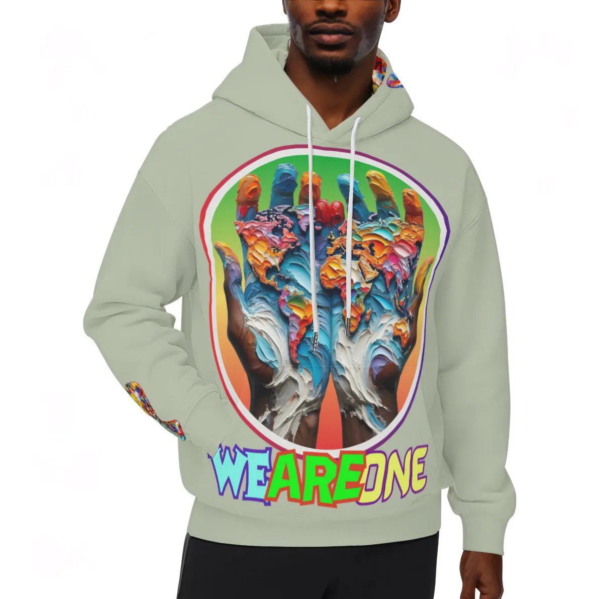 Men’s Plush Fleece Lined Hoodie "We Are One"