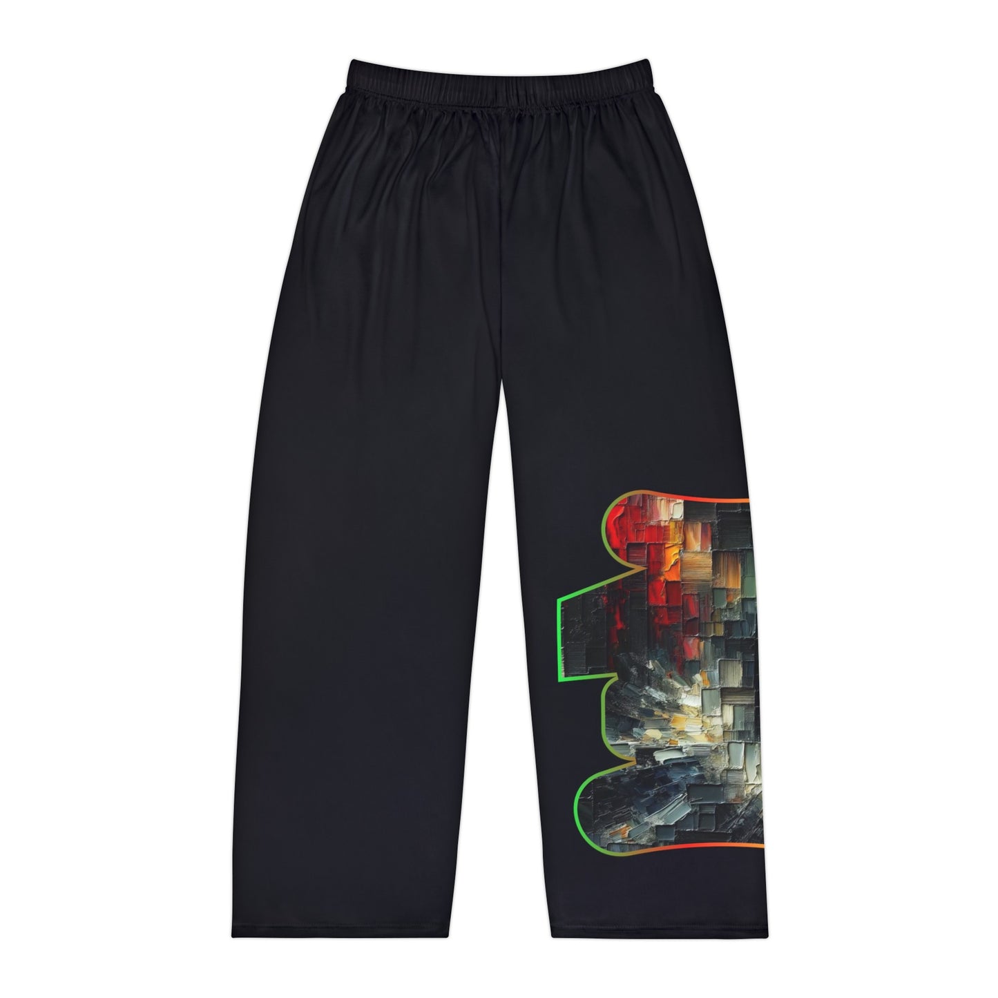 Men's Brushed Polyester Lounge Pants (AOP) "Abstract Print"