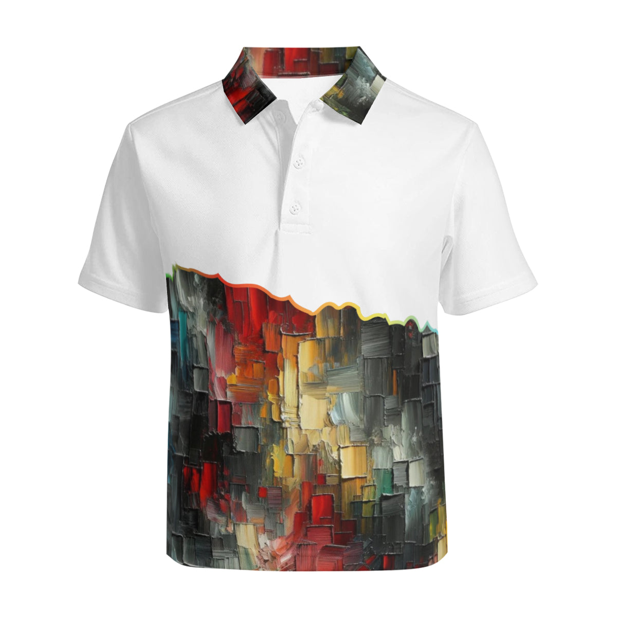 Men's Premium POLO Shirt, "Abstract Print"