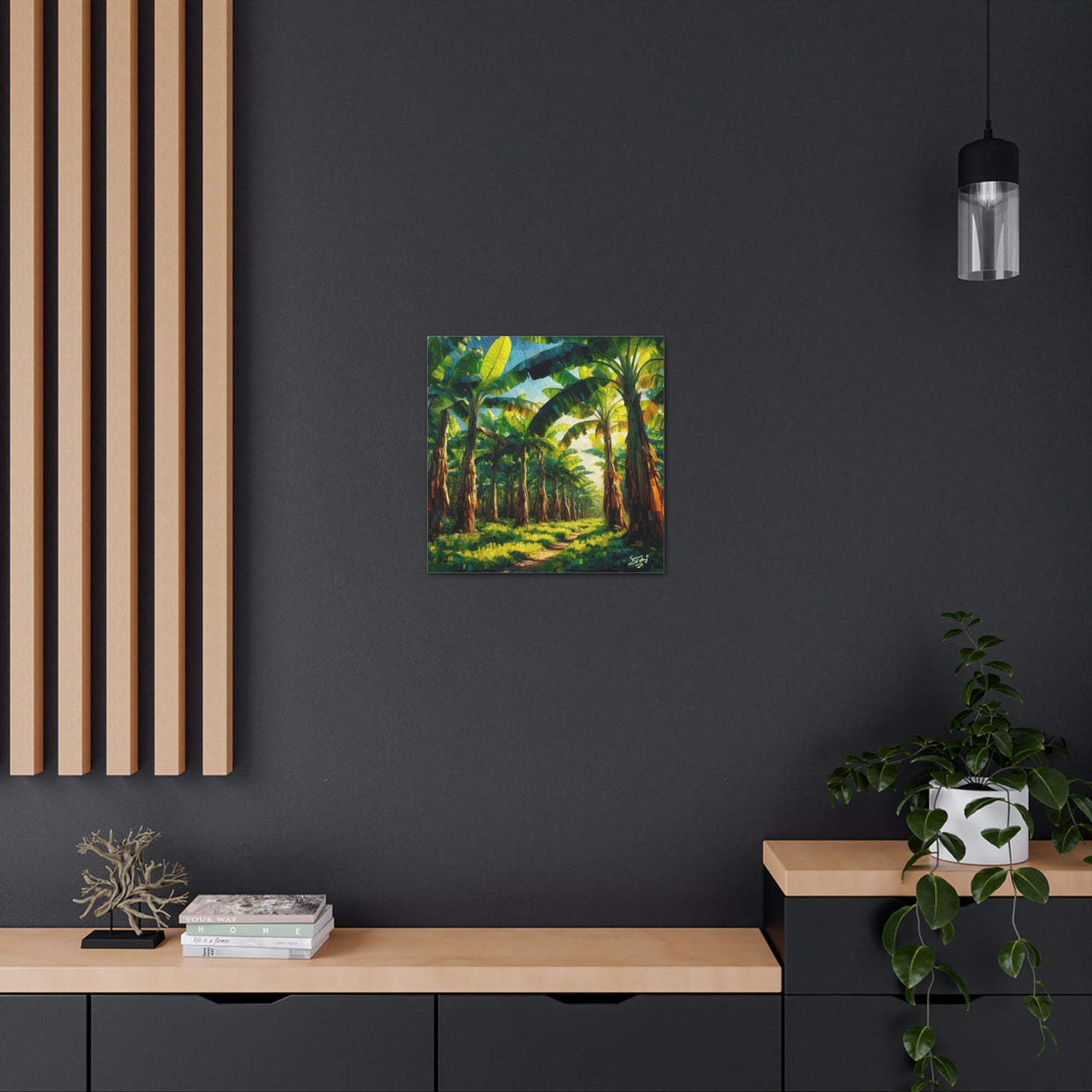 Art Print, Banana Tree Farm, Jamaica, West Indian Art, Canvas Gallery Wraps