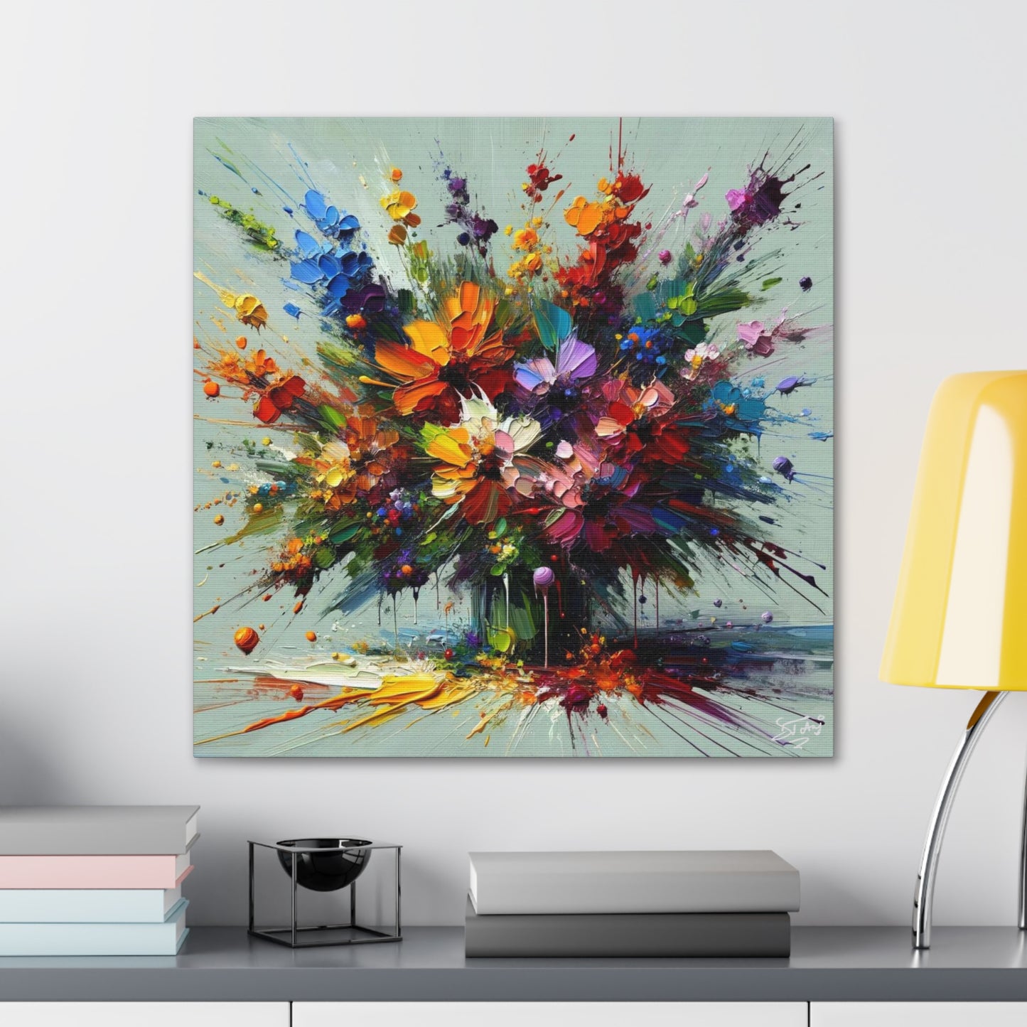 Art Print of Caribbean Bouquet, Oil Finish, West Indian Art, Canvas Gallery Wraps