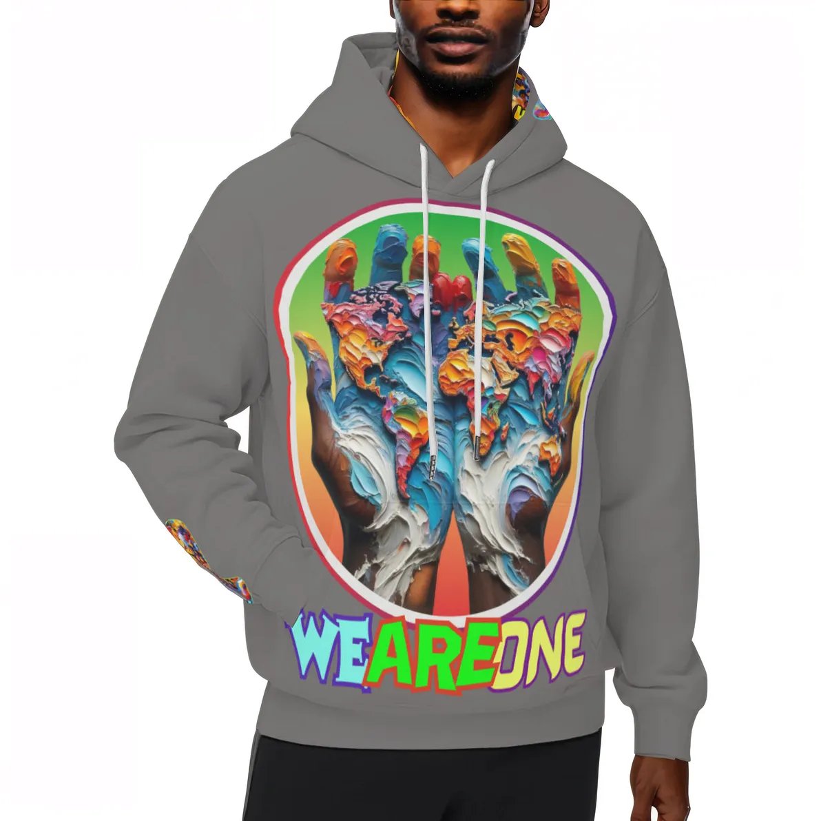 Men’s Plush Fleece Lined Hoodie "We Are One"