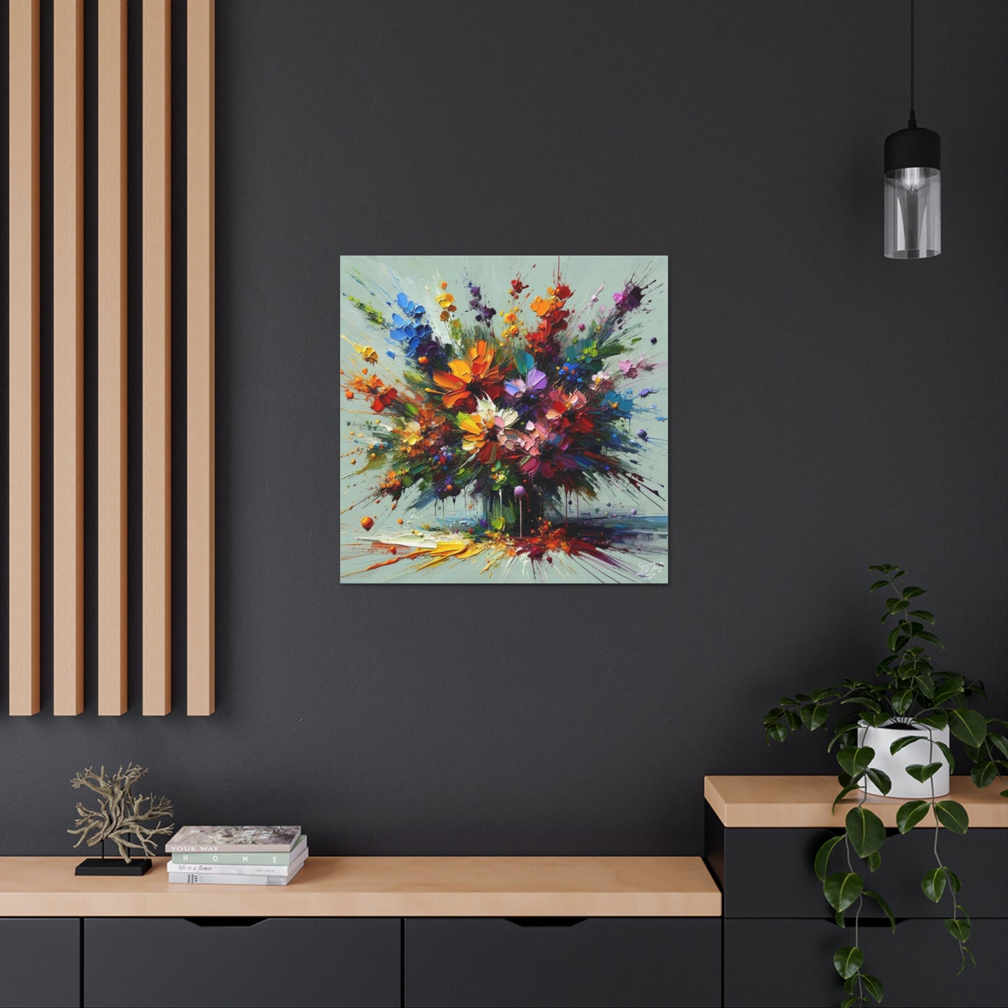 Art Print of Caribbean Bouquet, Oil Finish, West Indian Art, Canvas Gallery Wraps