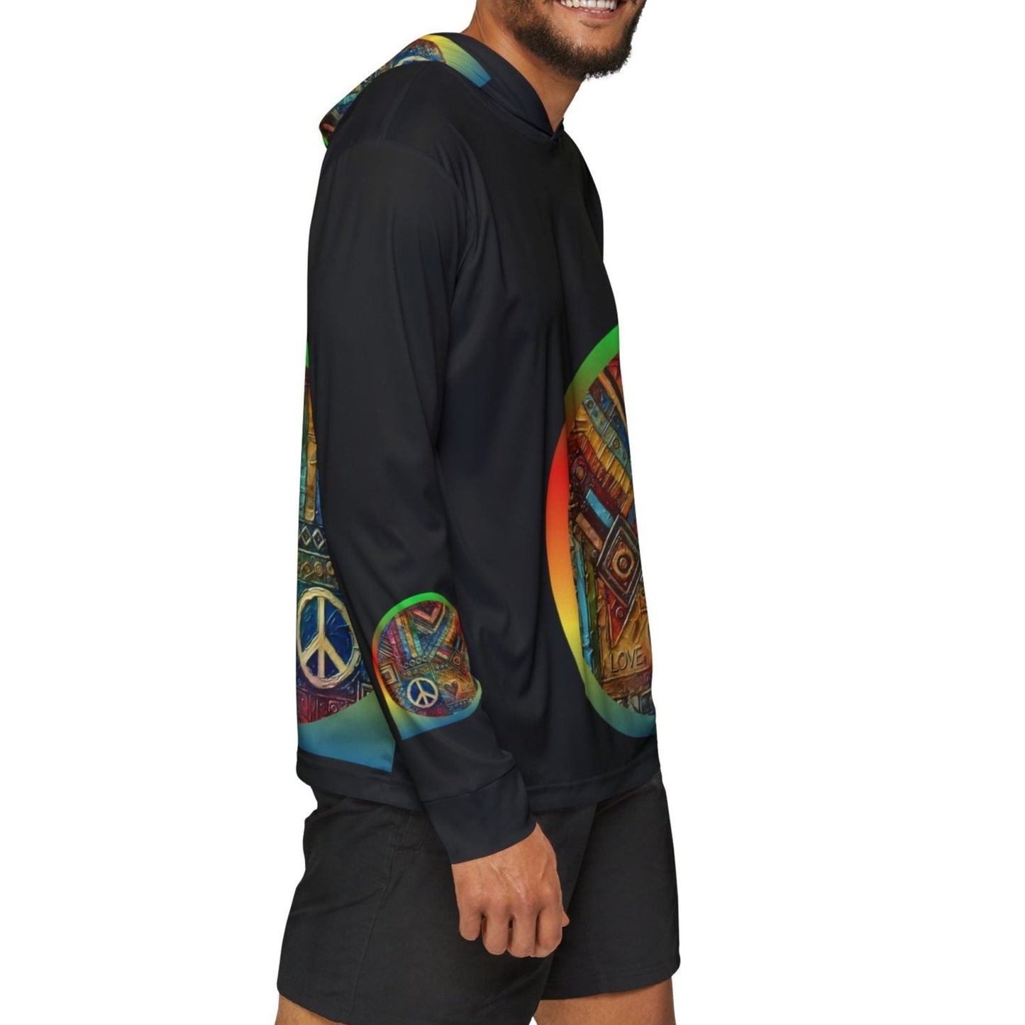 Men's Sports Warmup Hoodie (African Abstract Print)